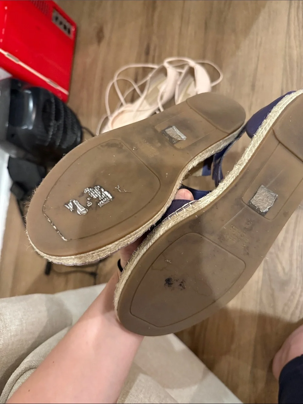 Eileen Fisher / purple ankle strap Lala Espadrille Flat 8.5